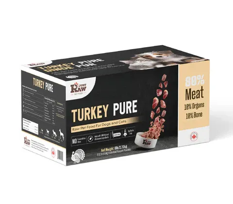 Just Raw Turkey Pure Raw Food For Dogs &amp; Cats 6lb(2.72kg)