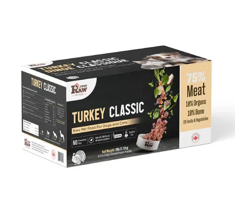 Just Raw Turkey Classic Raw Food For Dogs &amp; Cats 6lb(2.72kg)
