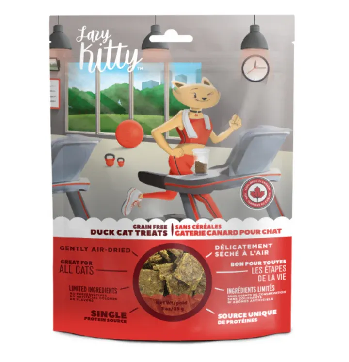 Lazy Kitty Cat Air Dried Treats Duck 3oz