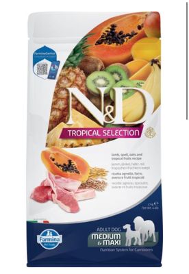 Farmina Tropical Selection Lamb Adult Med/Max Dog 4.4lb(2kg)