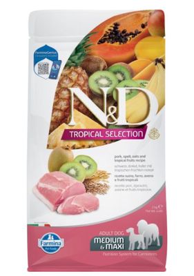 Farmina Tropical Selection Pork Adult Med/Max Dog 4.4lb(2kg)