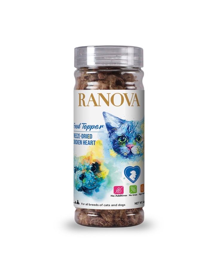 RaNova Freeze-Dried Food Topper-Chicken Heart Powder 40g(for Cats &amp; Dogs)