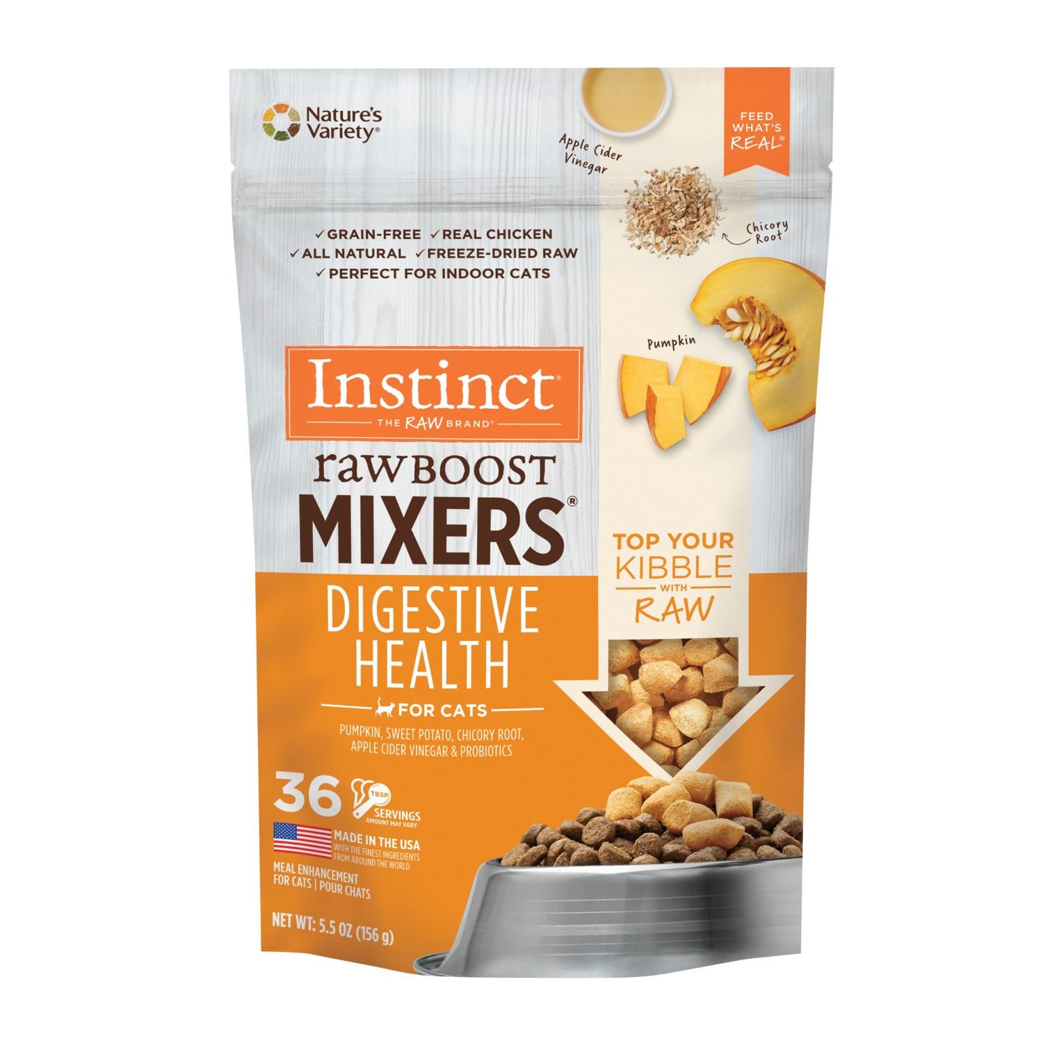 Instinct Raw Boost Mixers GF Digestive Health Topper Cat 5.5oz
