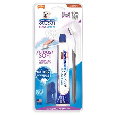 Nylabone Advanced Oral Care Senior Kit Soft Toothbrush 3PC