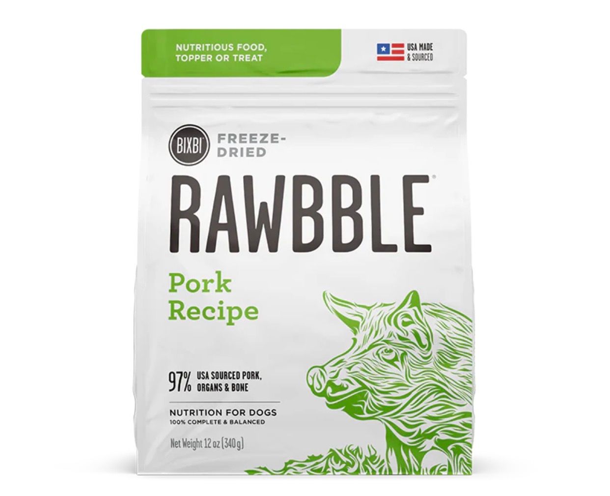 Bixbi Rawbble FD Pork Dog 340g(12oz)