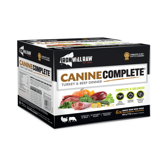 Iron Will Dog Complete Turkey &amp; Beef Dinner 6×1LBs