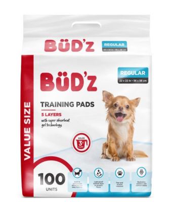 BuD'Z Disposable Puppy Pad 22" X22" 100pcs