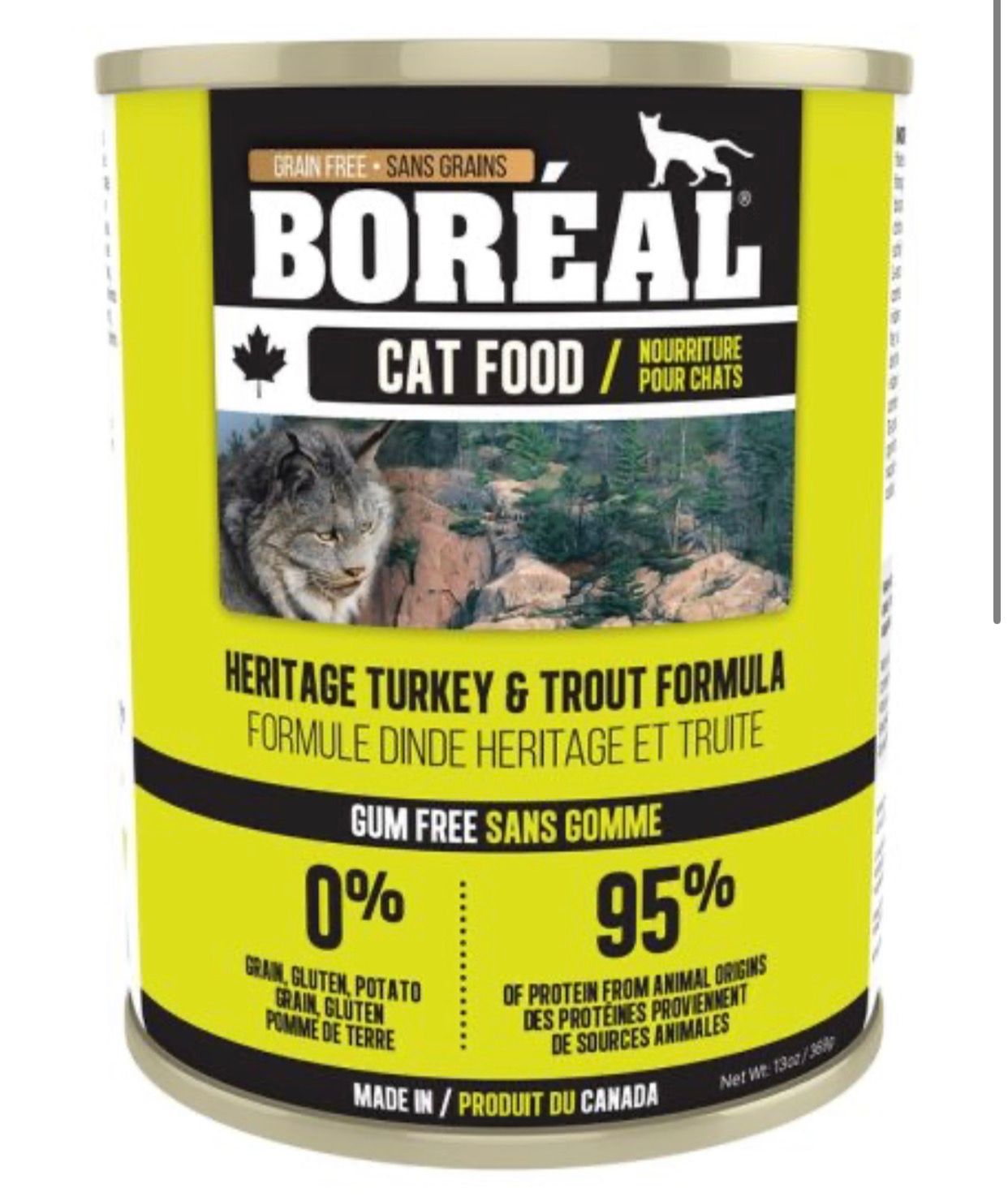 Boreal Heritage Turkey &amp; Trout GF Canned Cat Food 369g
