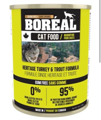 Boreal Heritage Turkey &amp; Trout GF Canned Cat Food 369g