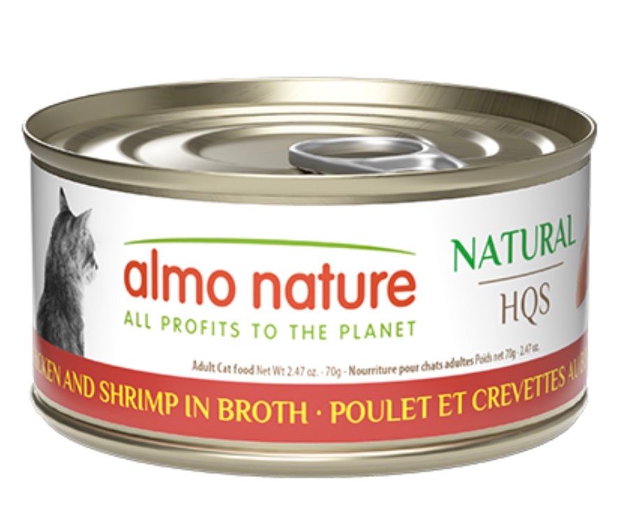 Almo Nature Cat HQS Chicken &amp; Shrimp In Broth 70g(2.47oz)