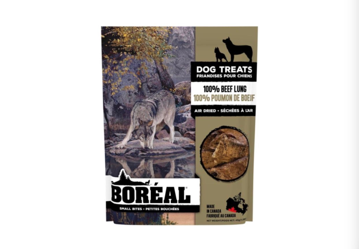 Boreal Dog Treats-100% Beef Lung Air Dried Treats 45g