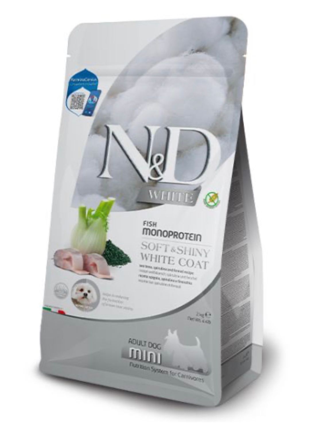 Farmina White Coat Seabass, Fennel &amp; kelp Mini Dog 2KG