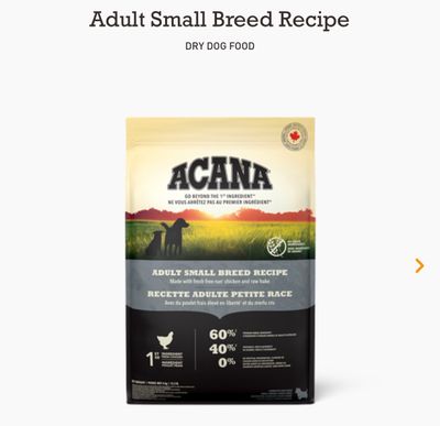 Acana Dog Adult Small Breed 2KG
