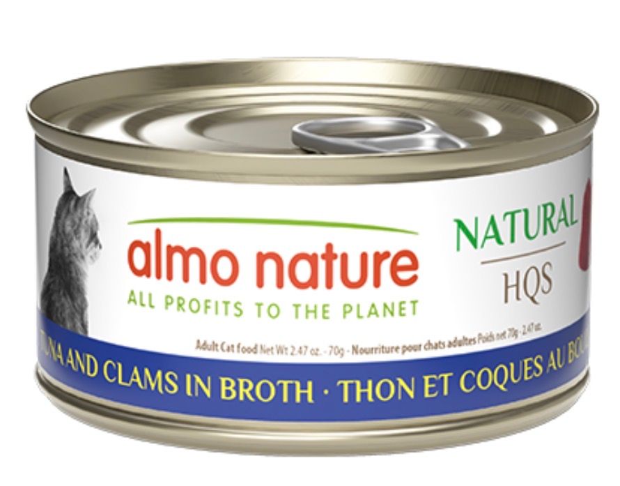 Almo Nature Cat HQS Tuna N Clams In Broth 70g