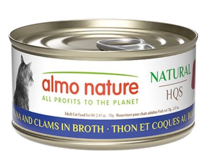 Almo Nature Cat HQS Tuna N Clams In Broth 70g