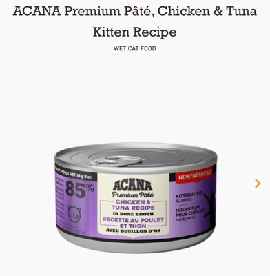 Acana Cat Kitten Chicken &amp; Tuna 3oz