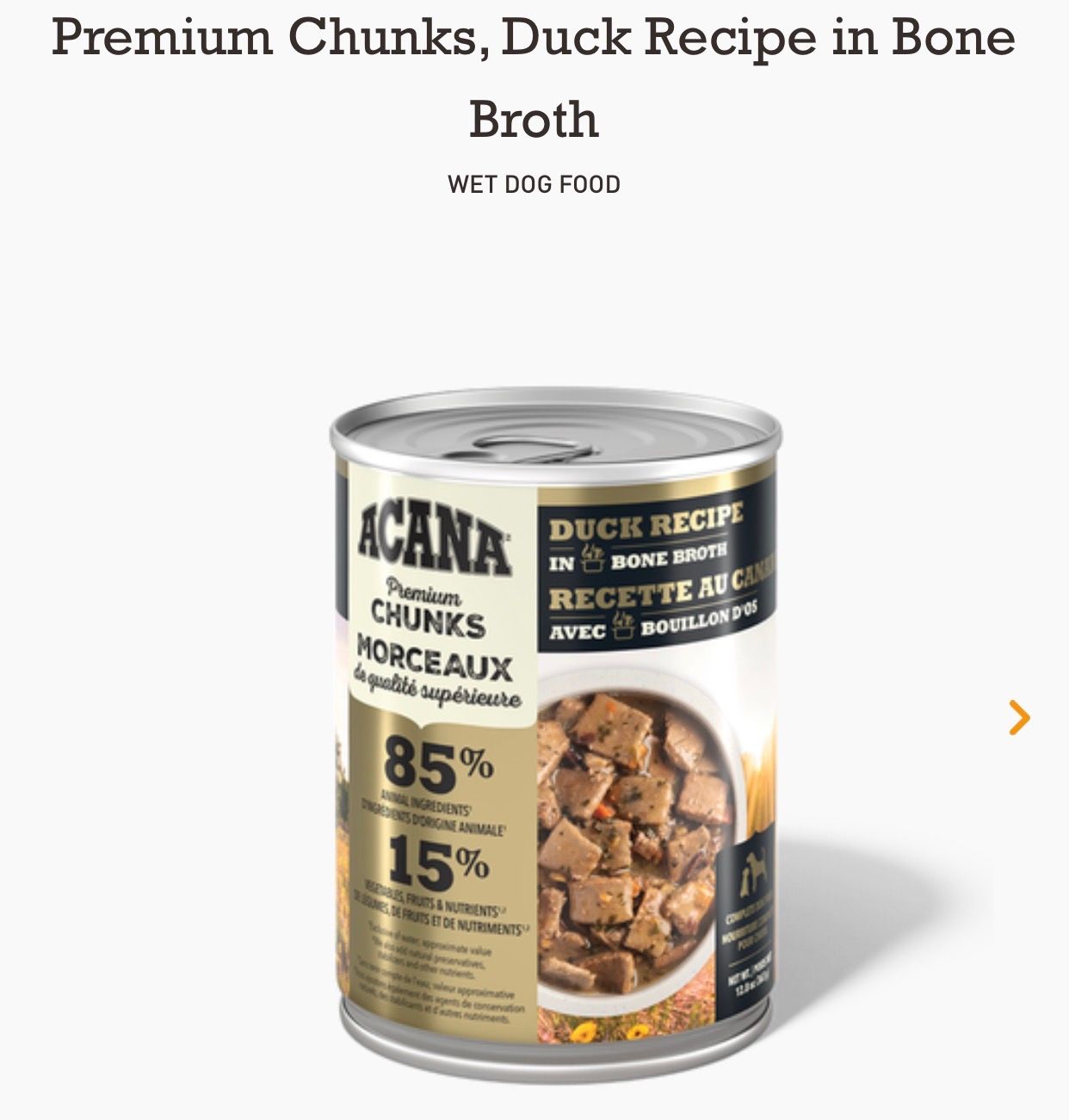 Acana Dog Duck+B.Broth 12.8oz