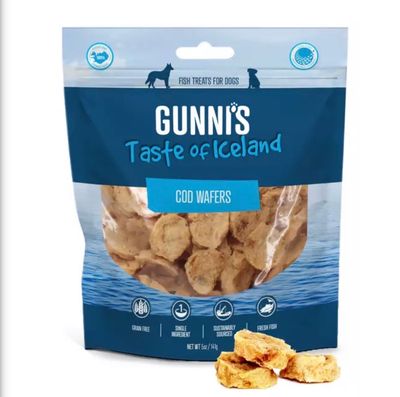Guuni's Taste of Iceland Cod Wafers 5oz Bag