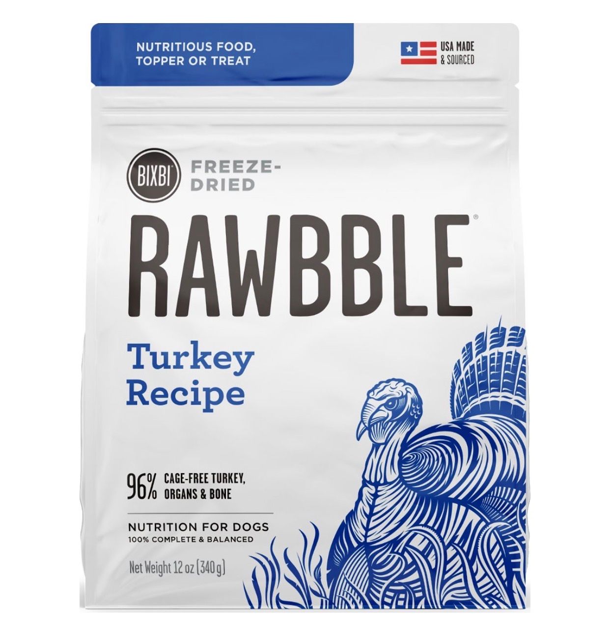 Bixbi Rawbble FD Turkey Dog 340g(12oz)