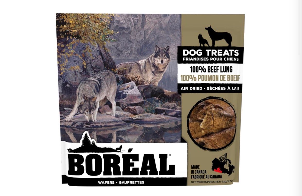 Boreal Dog Treats-100% Beef Lung Air Dried Treats 92g