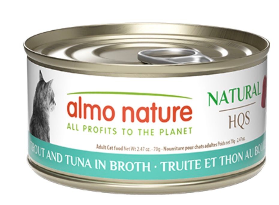Almo Nature Cat HQS Trout &amp; Tuna In Broth 70g