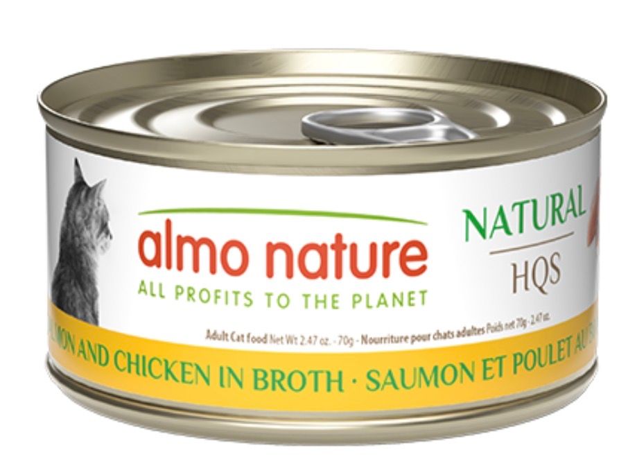 Almo Nature Cat HQS Salmon &amp; Chicken In Broth 70g