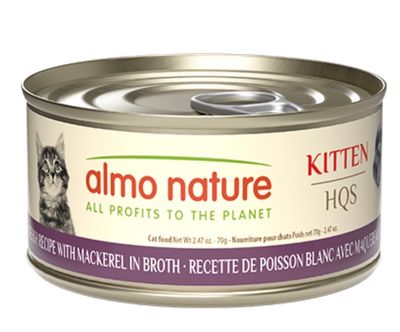 Almo Nature Cat HQS Kitten-Whitefish W/Mackerel In Broth 70g