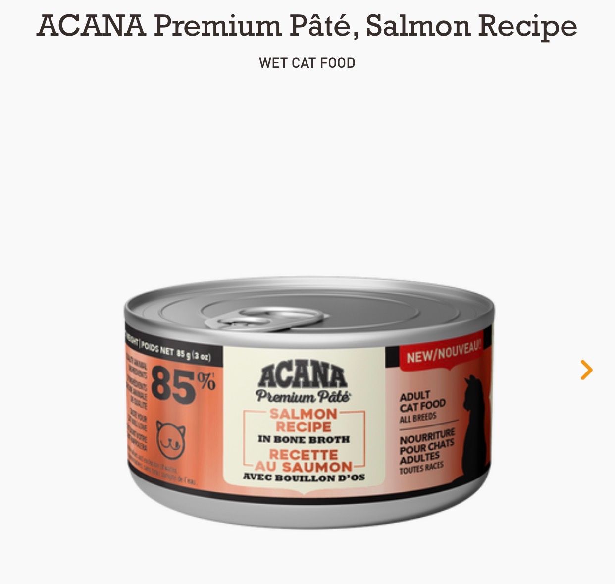 Acana Cat Salmon+Bone Broth 5.5oz