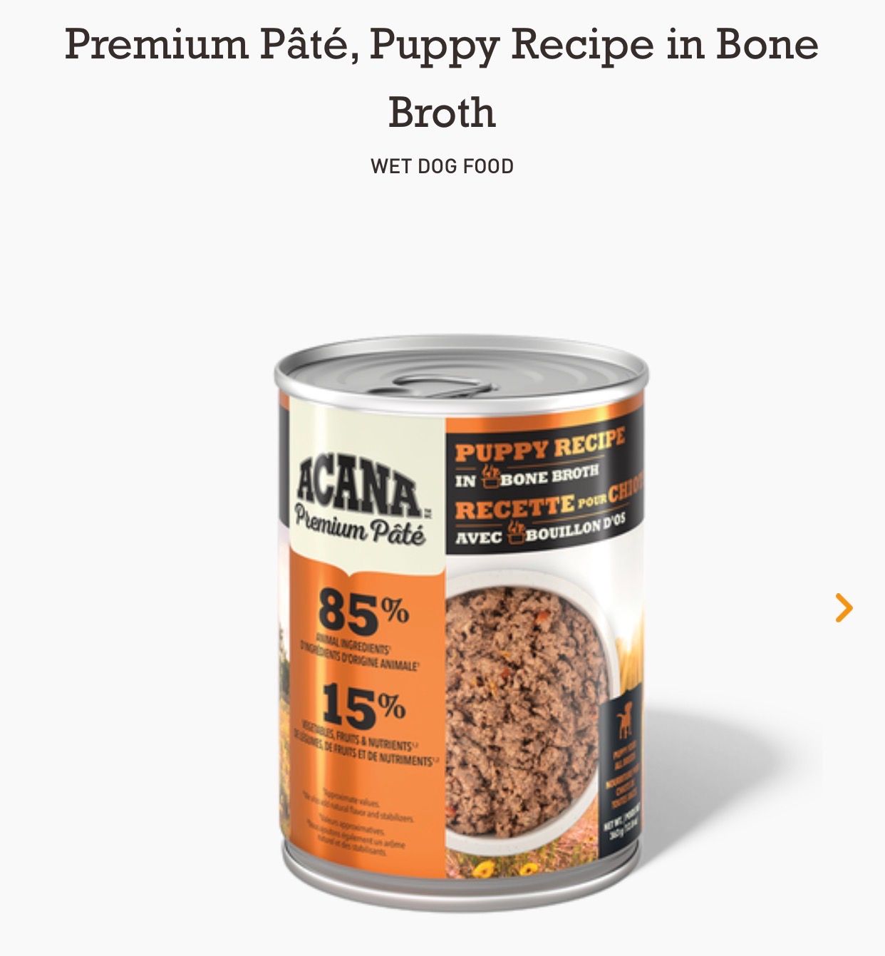 Acana Dog Puppy+B.Broth 12.8oz