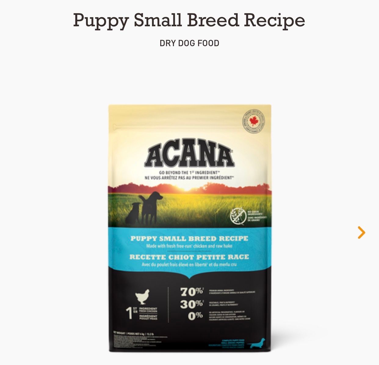 Acana Dog Puppy Small Breed 6KG