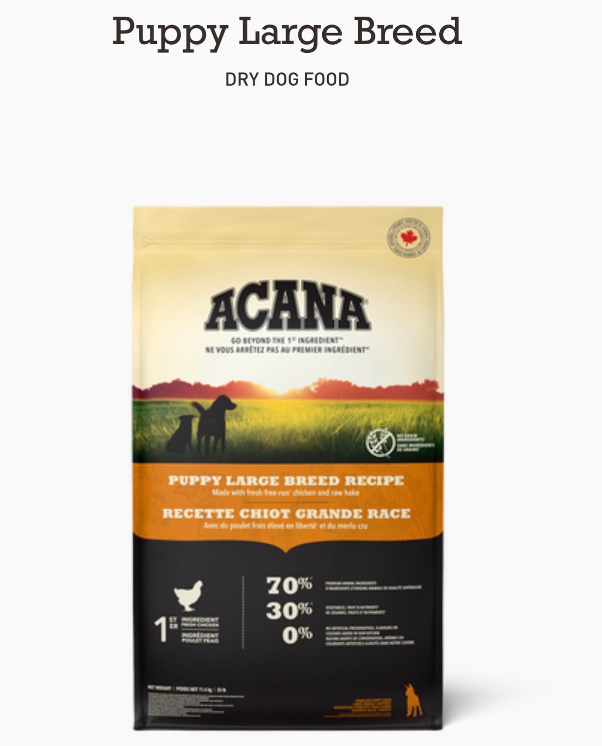 Acana Puppy Large Breed 11.4KG