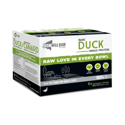 Iron Will Dog Basic Duck Single Protein 6×1LB