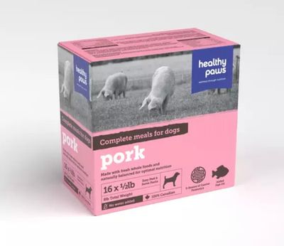 Healthy Paws Canine Complete Pork Dinner 16x1/2lb