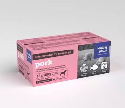 Healthy Paws Complete Small Dog Dinner Pork 100gx12