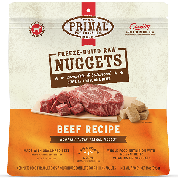 Primal FD Beef  Nuggets Dog 14oz