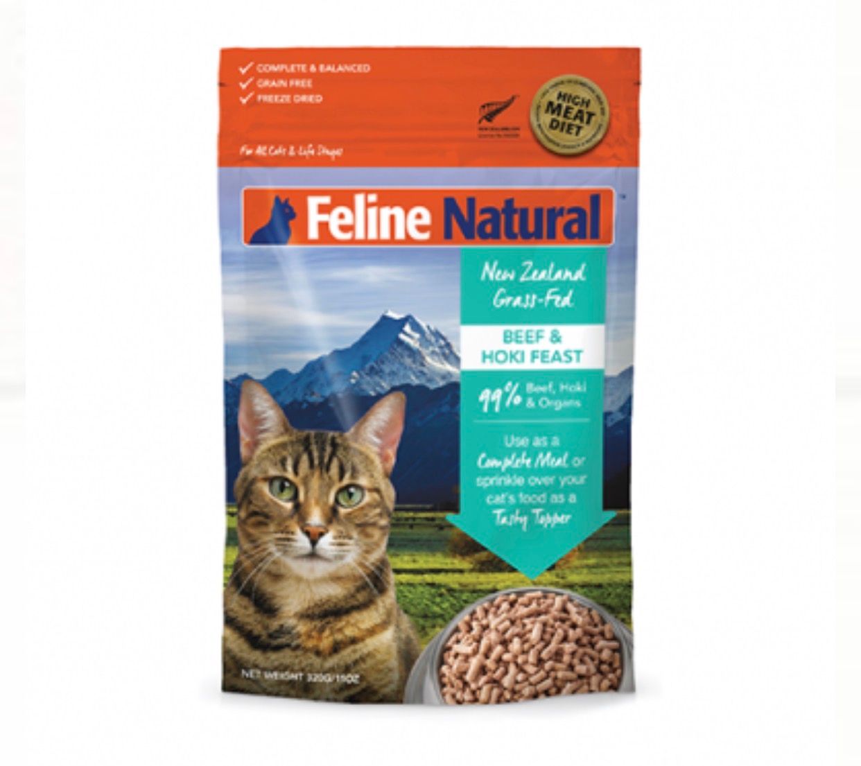 Feline Natural Cat FD Beef &amp; Hoki 320g(11oz)