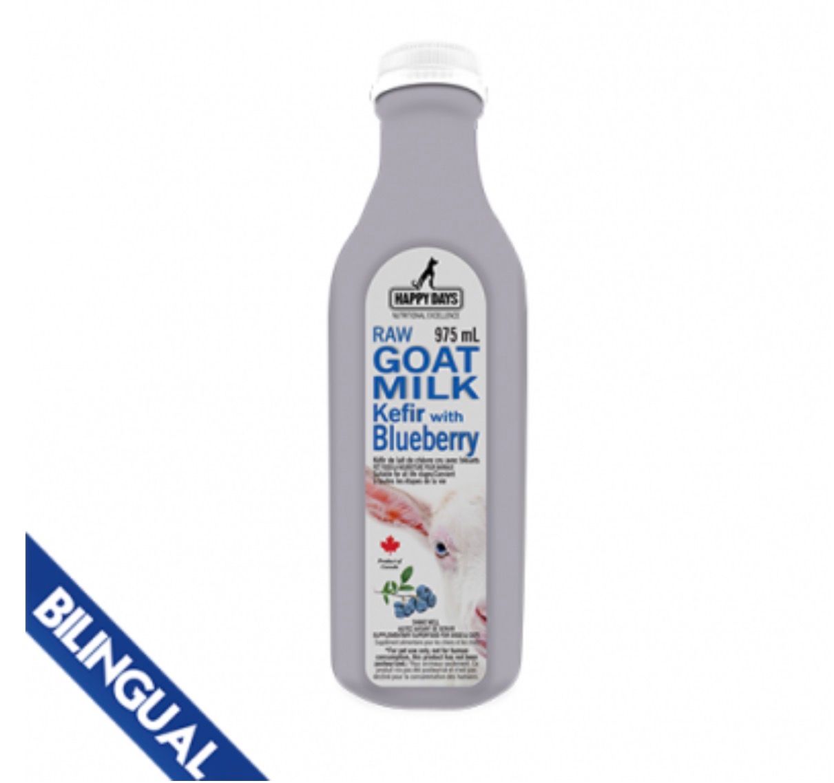Happy Days Raw Goat Milk With Blueberry 975ml