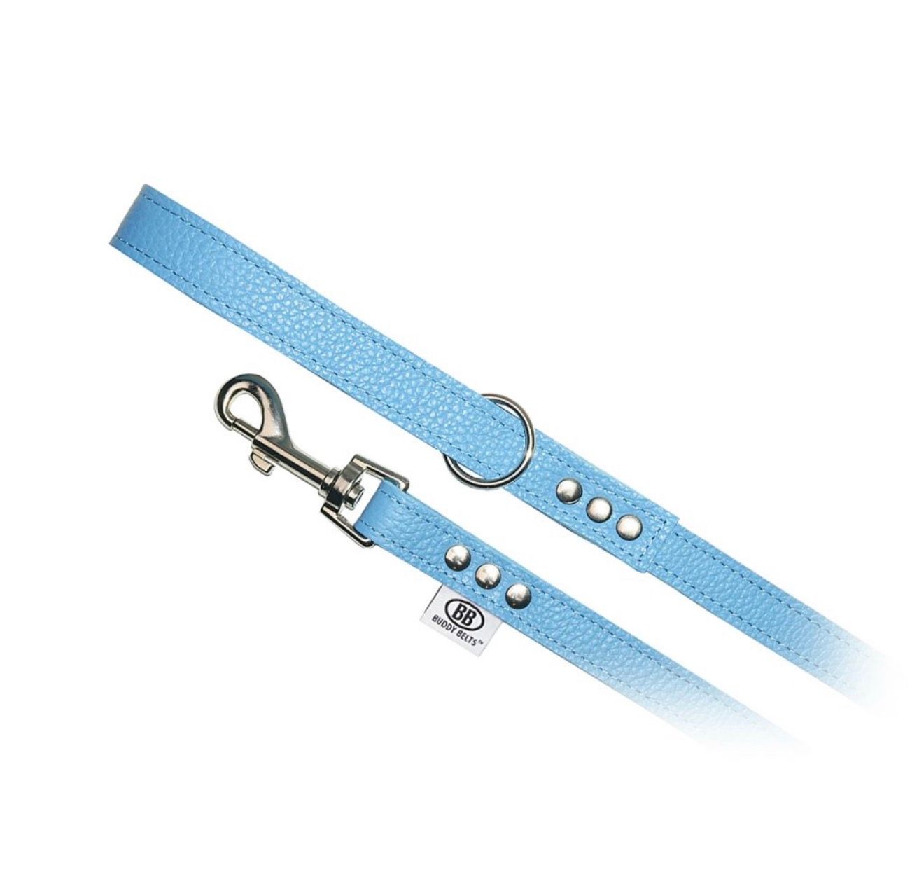 BB Leather Leash Premium Blue 1/2×4'