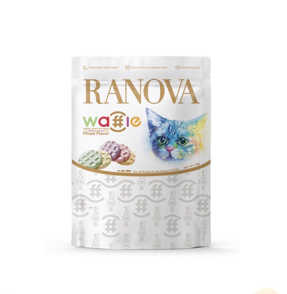 RaNova Cat Freeze Dried Meat Waffle(Mixed Flavor) 60g