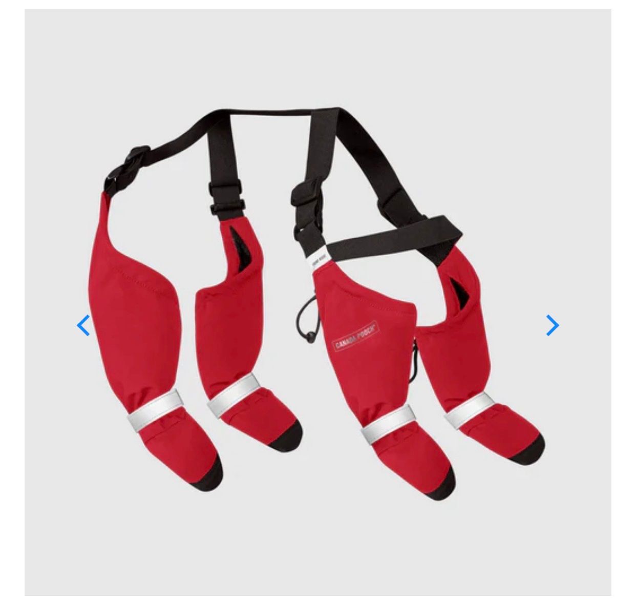 Canada Pooch Suspender Boots Red 1 (Long)