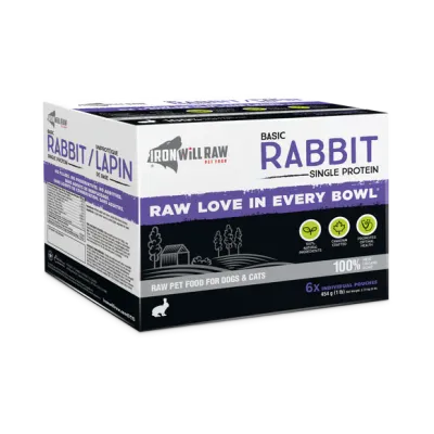 Iron Will Dog Basic Rabbit Single Protein 6lb