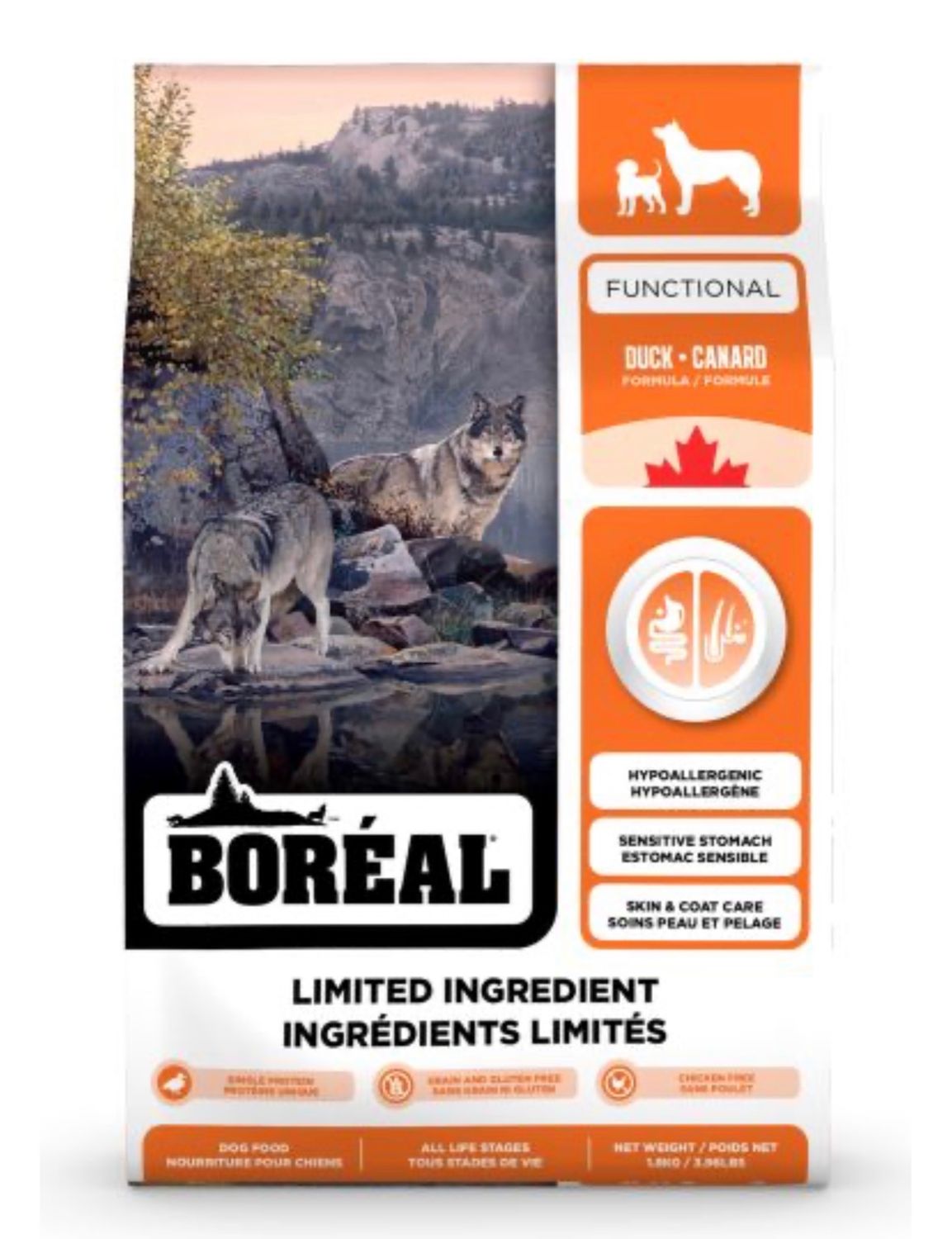 Boréal Dog Functional Limited Ingredient All Breeds Duck 4lb(1.8kg)