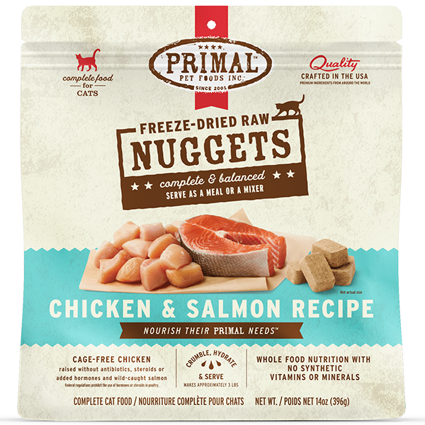 Primal FD Nuggets Chicken &amp; Salmon Nuggets Cat 14oz