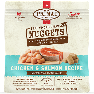 Primal FD Nuggets Chicken &amp; Salmon Nuggets Cat 14oz