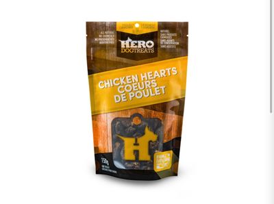 Hero Dog Treats Chicken Hearts 150g