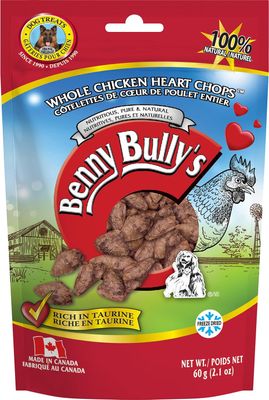 Benny Bully's Dog Whole Chicken Heart Chops 60g(2.1oz)