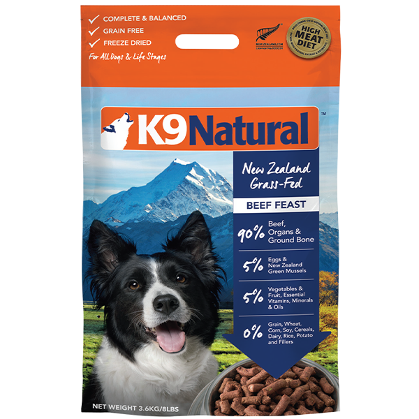 K9 Natural Beef Feast Freeze Dried 3.6kg