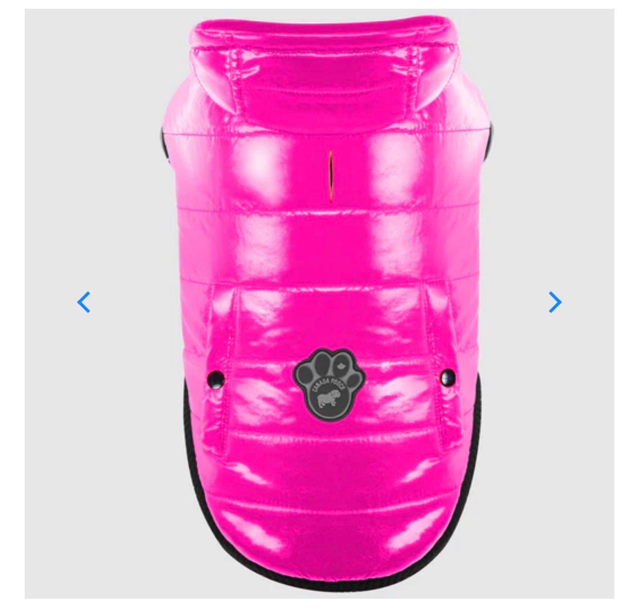 Canada Pooch Shiny Puffer Vest Pink Size 16