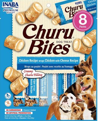 Inaba Dog Churu Bites Chicken Wraps With Cheese 3.36oz