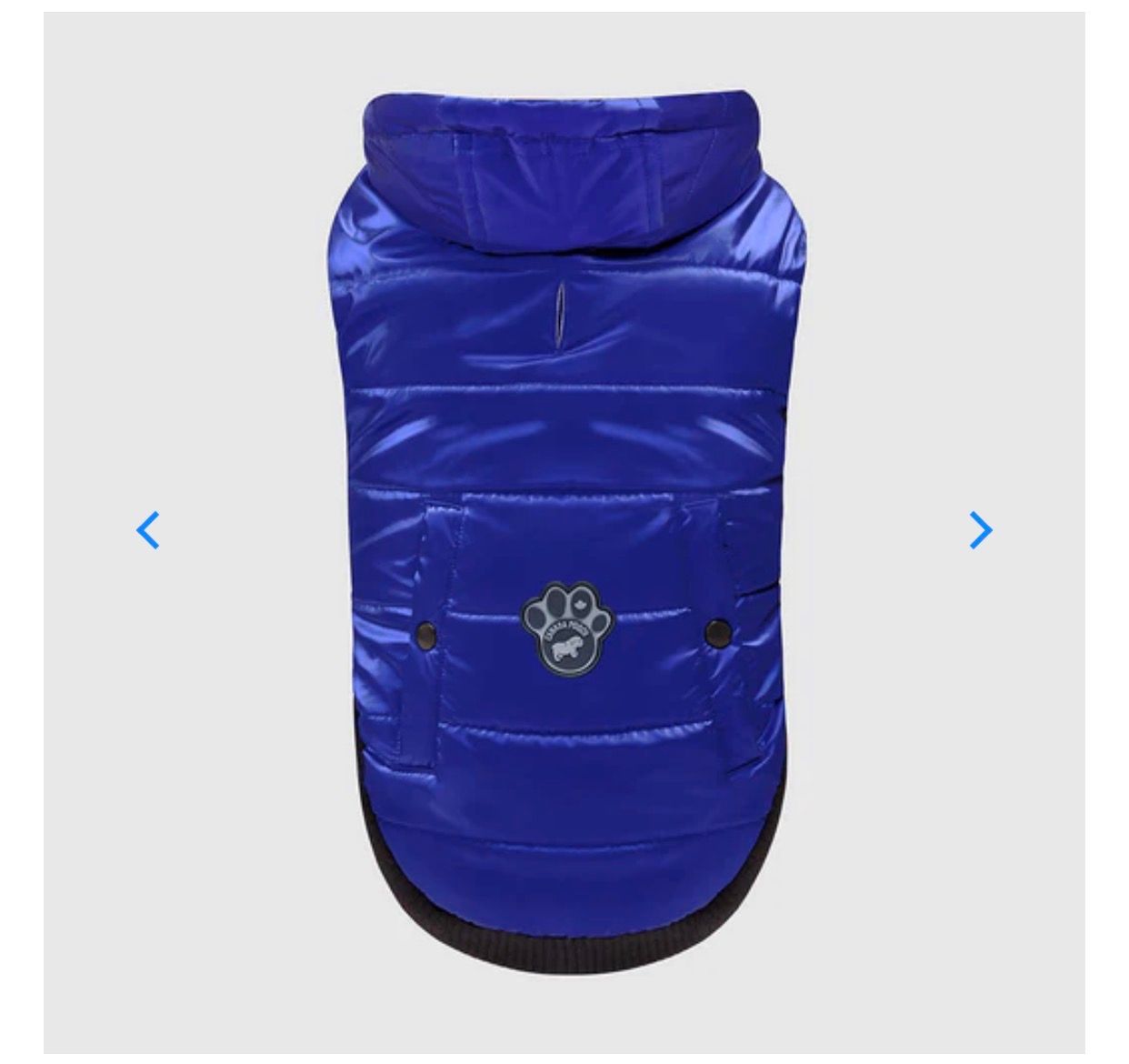 Canada Pooch Shiny Puffer Vest Blue Size 16